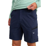 HUK Icon Performance Men's Fishing Shorts, UPF 50+ Sun Protection, Quick-Dry, Stain-Resistant, Multiple Pockets, Naval Academy, 32 Waist, 9 Inseam