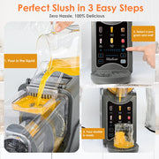Bluebow Slushie Machine, 88oz Vessel, 6 Presets, Frozen Drink Maker for Smoothies, Frappe, Milkshakes