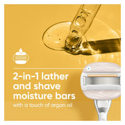 Venus Moisture Glide Womens Razor Blades, with Built-in Shave Gel Bars, 7 Razor Blade Refills