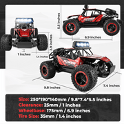 YCFUN TB201 Remote Control Monster Truck, 1:20 Scale, All Terrain Electric RC Car