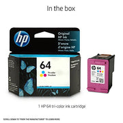 HP 64 Tri-Color Original Ink Cartridge (N9J89AN)