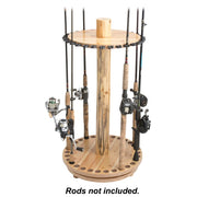 Rush Creek Creations 30 Fishing Rod Spinning Round Storage Rack
