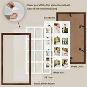 Pic frames Wall Mounted 2-pk brown edge 12 opening 2