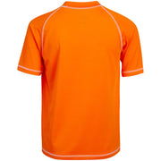 IXtreme Boys Rash Guard Shirt, UPF 50+ Sun Protection, Quick Dry, Short Sleeve, Orange, Big Boys 14-16