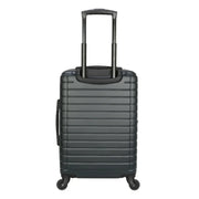 Protege PG25-GRY-20IN Vacationer 20-inch Carry-on Expandable Hardside Luggage Suitcase With 360-Spinner Wheels and Divider Pockets, Silver