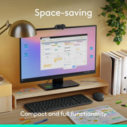 Logitech MK250 Wireless Keyboard and Mouse Combo, Bluetooth Connectivity, Compact Full-Size Keyboard with Number Pad, Ambidextrous Optical Mouse, Spill-Resistant, Graphite