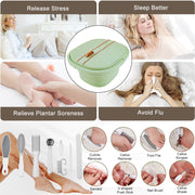 UNIFULL Foot Spa Bath with Adjustable Temperature Control, Shiatsu Massage Rollers, Dual Bubble Outlets, Remote Control, Pedicure Kit, Large Capacity, Green