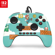 PowerA Advantage Wired Controller for Nintendo Switch 2, Mario Time, Hall Effect Thumbsticks, Mappable Buttons, On-Board Audio Controls, Detachable 10ft USB-C Cable