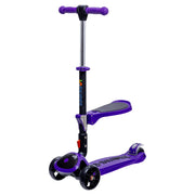 SKIDEE SP2-Prpl Kick Scooters for Kids, Adjustable Height, Foldable, LED Lights, Rear Brake, Ages 2-12, Purple