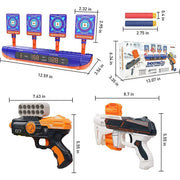 Beefunni Digital Shooting Targets With Foam Dart Blaster, Outdoor Shooting Games Gift For 8-12 Years Old Boys
