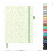 &and per Se Bullet Dotted Journal Notebook A5 Hardcover Leather 3 Sheets of Stickers Included (green)