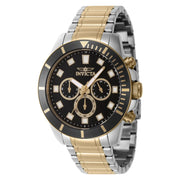 Invicta 46046 Pro Diver Quartz Chronograph Dial 45mm 2 Tone Men Watch, Black