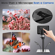 BEBANG 7-Inch LCD Digital Microscope with 12MP Camera, 10 Adjustable LED Lights, Rotatable HD Screen, PC Compatible, Wireless Remote Control, Trailblazer