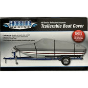 Shoreline Marine 5709-0619 150-Denier Polyester Water-Resistant Boat Cover, Gray
