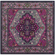 Safavieh Bellagio Collection BLG541B Grey and Pink Square Area Rug, 5' Square