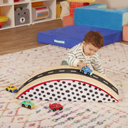 Battat BT1855 Rock & Balance Wooden Board with Foam Semi-Circle, Beige