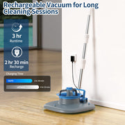 YouSky Cordless Pool Vacuum Cleaner with Telescopic Pole, 83GPM Powerful Suction, 6.6Gal Leaf Catcher Bag, Rechargeable for Inground and Above Ground Pools