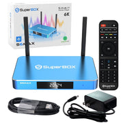 Besttop S5 Max Super Box 2025 Smart TV Box w/Quad-Core Processor 4/64GB Memory, Blue