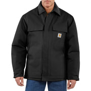 Carhartt Men's Firm Duck Traditional Coat, Water-Repellent, Insulated, Loose Fit, Black, X-Large Tall, 106674