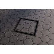Ebbe America ETID-4 Legacy Shower Drain, 4 Inch, Solid Forged Brass, Matte Black, Hair Trap Included