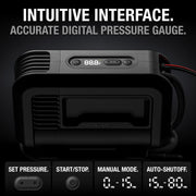 Noco AIR15 Portable Tire Inflator, UltraFast 15A 80 PSI, Digital Gauge, Smart Pressure Technology, LED Flashlight, 12V, Compact Design