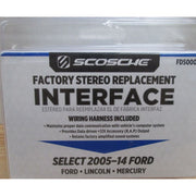 Scosche FD5000 Factory Replacement Interface Ford Lincoln Mercury 2005-14