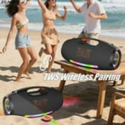 Zealot s89 Bluetooth Speaker, Portable Waterproof Boombox with 250W Output, External Subwoofer, Black