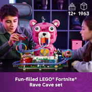 LEGO Fortnite Rave Cave Building Toy, 1963 Pieces, 6 Minifigures, Working Rollercoaster, Interactive Play Features, Ages 12+, 6588732