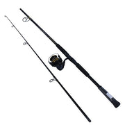 Big Rock Sports 0001-4223 Daiwa BG Saltwater Pre-Mounted Spinning Combo 8' Length, 2 Piece Rod, 7 Bearings, Medium Power