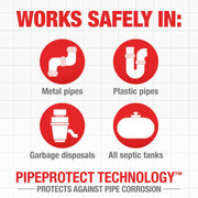 Drano Max Gel Drain Clog Remover, Thick Bleach Formula, Clear Gel, 80 Fl Oz, Fast Acting, Pipe Protection, for Shower and Sink Drains 694772