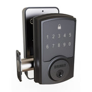 Brinks Electronic 4391-122-2 Touchpad Deadbolt with Pro-Guard, Transitional, Matte Black