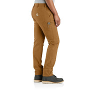 Carhartt Rugged Flex Relaxed-Fit Canvas Double-Front Pants for Ladies - Carhartt Brown - 4 - Short