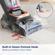 BISSELL 4117 Revolution HydroSteam Upright Deep Cleaner, Carpet Cleaner, HydrosSteam Technology, 7 Foot Hose, 4