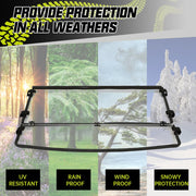 Kojem Flip Down Scratch Resistant Polycarbonate Windshield for Polaris Ranger 570 XP 900 1000, Clear