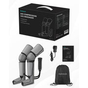 Nekteck Leg Massager for Circulation and Pain Relief, Air Compression Foot Calf Thigh Massager, 6 Modes, 3 Air Pressure Intensities, 2 Heat Levels, 3 Vibration Functions, Gray, FE-7208
