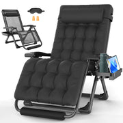 GVDV Oversized Zero Gravity Chair, 33In XXL Lounge Chair with Removable Thick Cushion - Enhanced Comfort