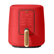 Beautiful 29069 3 Qt Air Fryer with TurboCrisp Technology, EverGood Ceramic Nonstick Coating, Tomato Red by Drew Barrymore