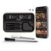 Inkbird WiFi Bluetooth Meat Thermometer, Dual-Mode Connectivity, 2 Size-Coded Probes, IP67 Waterproof, LCD Display, White