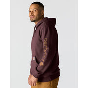 Carhartt Men's Loose-Fit Midweight Logo Hoodie, Port, X-Small, K288-PRT