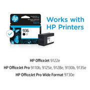 HP 936 Original Ink Cartridge, Black