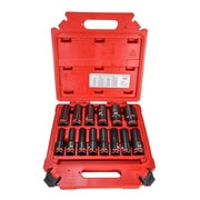 Milwaukee Electric Tool 49-66-7014 SHOCKWAVE 1/2 in. Drive Metric Deep Well 6 Point Impact Socket Set (14-Piece)