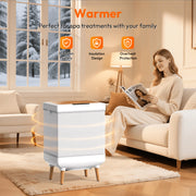Fluey 35L Towel Warmer Bucket with Rapid Heating, LED Display, Aromatherapy, Child Lock, Gray, E2512