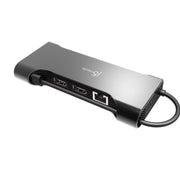 j5create Flexible Ports USB-C Dual 4K60 HDMI Hub Pro 12 in 1, Space Grey, 100W Power Delivery, Gigabit Ethernet, SD/microSD Card Reader, JCD367