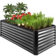 Best Choice Products Outdoor Metal Raised Garden Bed, 6x3x2 ft, 24-Inch Growing Depth, Powder-Coated Steel, Gray