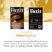 Fazit sprinkled-speckles Gold Glitter Eye Wing Makeup Patches, Waterproof, Sweat-Proof, 12 Count
