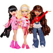 MGA Entertainment Bratz x Hello Kitty Cloe Sanrio Fashion Doll with Pink Plaid Overcoat, Accessories, Doll Stand, Multicolor, 11.5 in, 595694