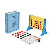 Winning Solutions Connect 4 Vintage Bookshelf Edition Board Game, Fabric-Wrapped Book Case, 42 Wooden Checkers, 10.6 x 8.4 x 2.6 in, 2 lb, 43417