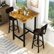 LTTROMAT 3 Pieces Bar Table Set, Bistro Kitchen Table Sets