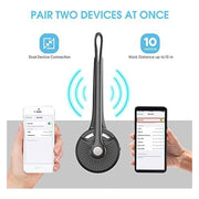 Caymuller Bluetooth 5.1 Wireless On-Ear Headset, Noise Canceling Microphone, Charging Base, Mute Button, Black, DT629