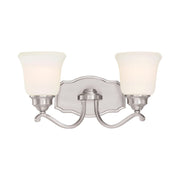 Minka Lavery Savannah Row 2 Light Brushed Nickel Bath Light-3322-84